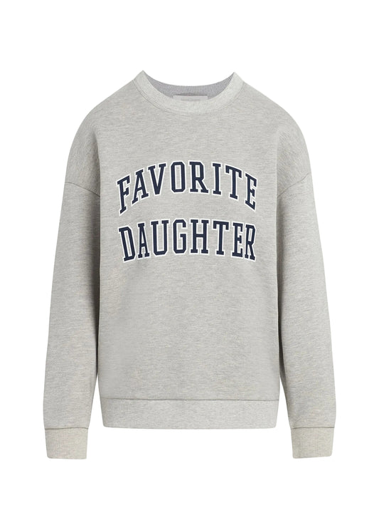 The Collegiate Sweatshirt - Grey/Navy - Favorite Daughter