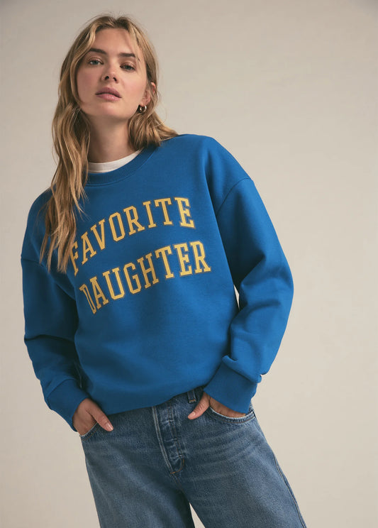 The Collegiate Sweatshirt - Sapphire - Favorite Daughter