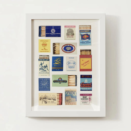 Vintage Newport Matchbox Art Print - Coastal Ave Design