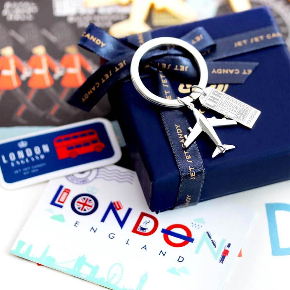 London LHR Luggage Tag Charm - Sterling Silver - Jet Set Candy