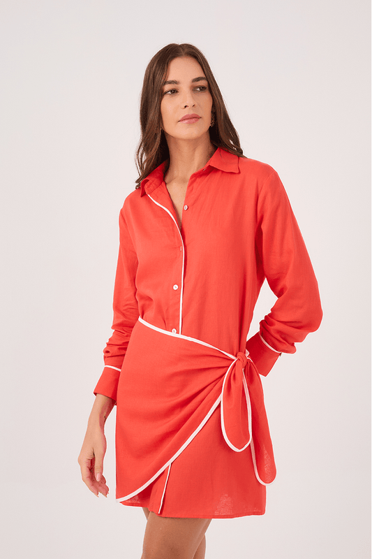 Wrap Mini Dress - Red - Dress To Rio