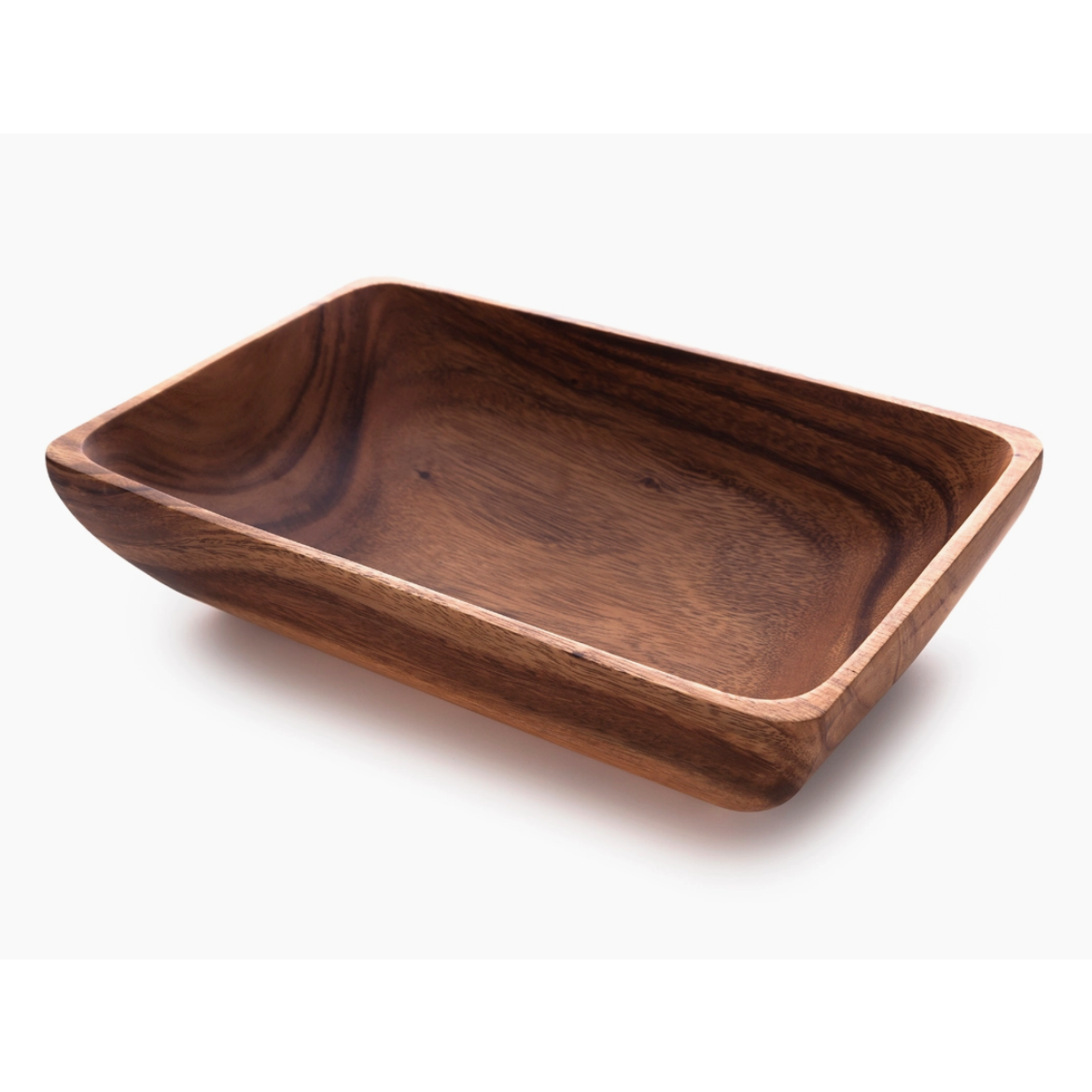 Acacia Wood 12" Rectangle Bowl