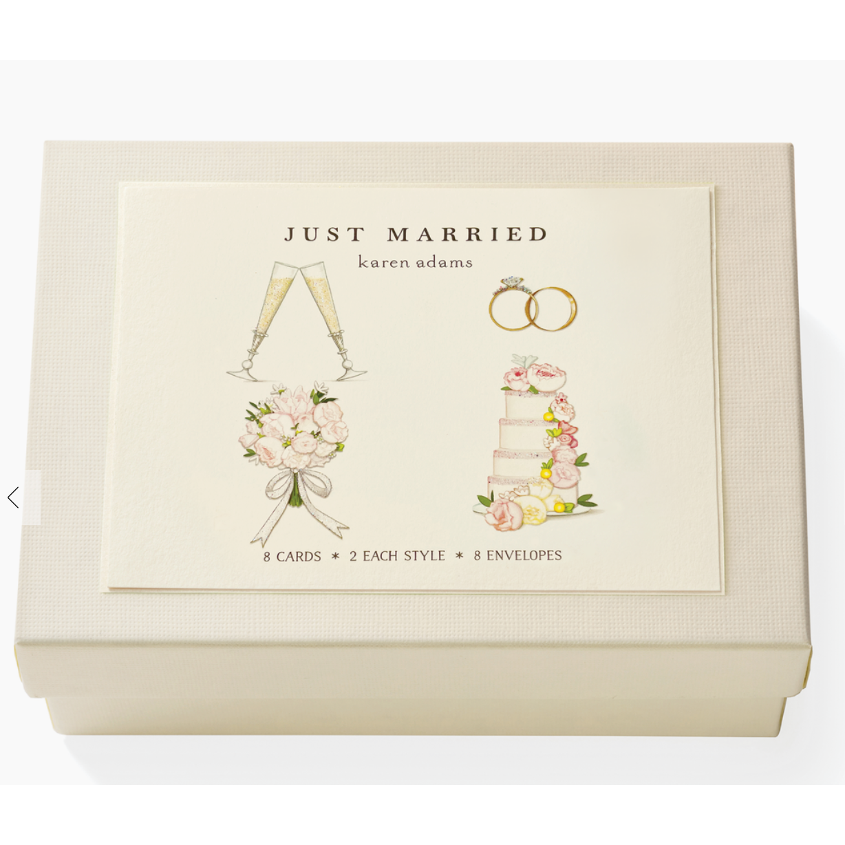 Just Married Note Card Box