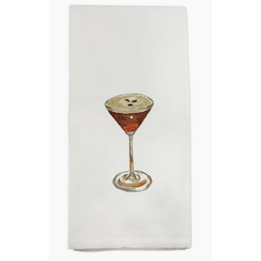 Espresso Martini Tea Towel - French Graffiti