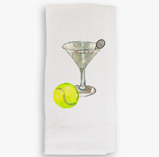 Tennis Martini Tea Towel - French Graffiti