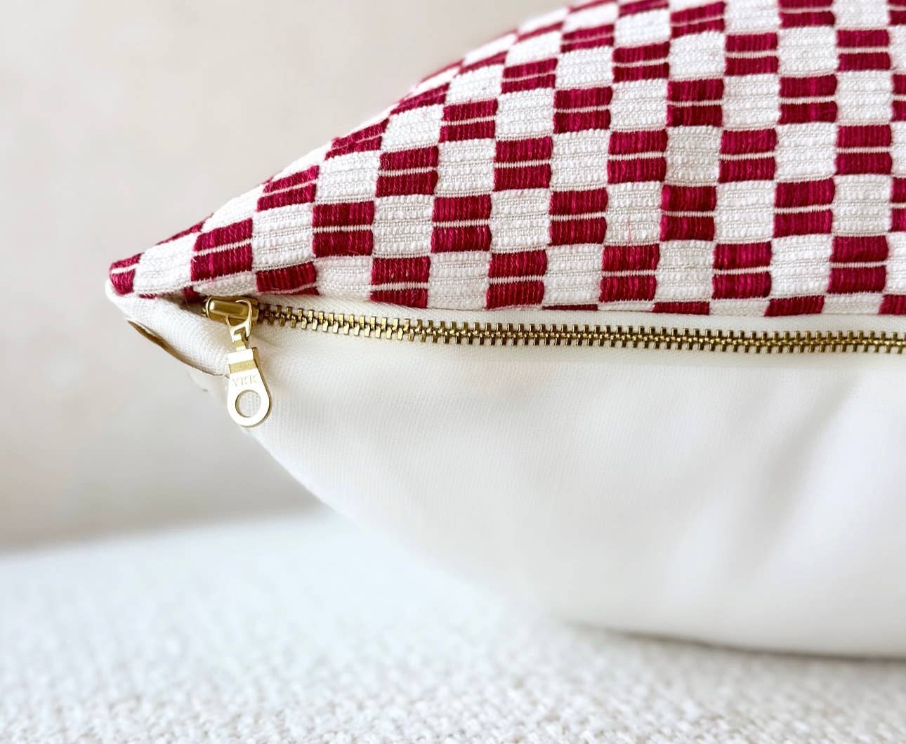Laurel Check Designer Pillow