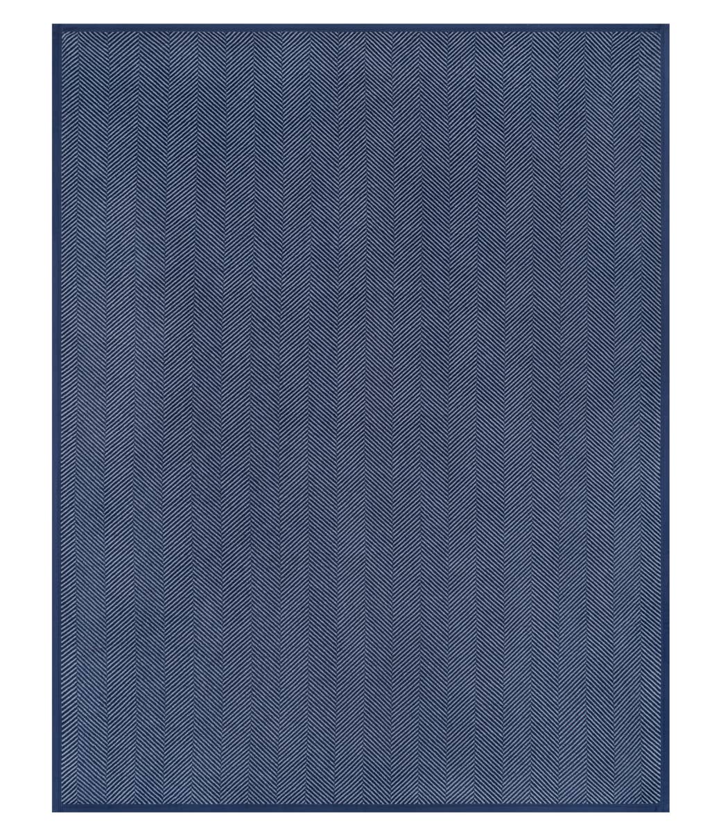 Harborview Herringbone Navy Blanket - Midi