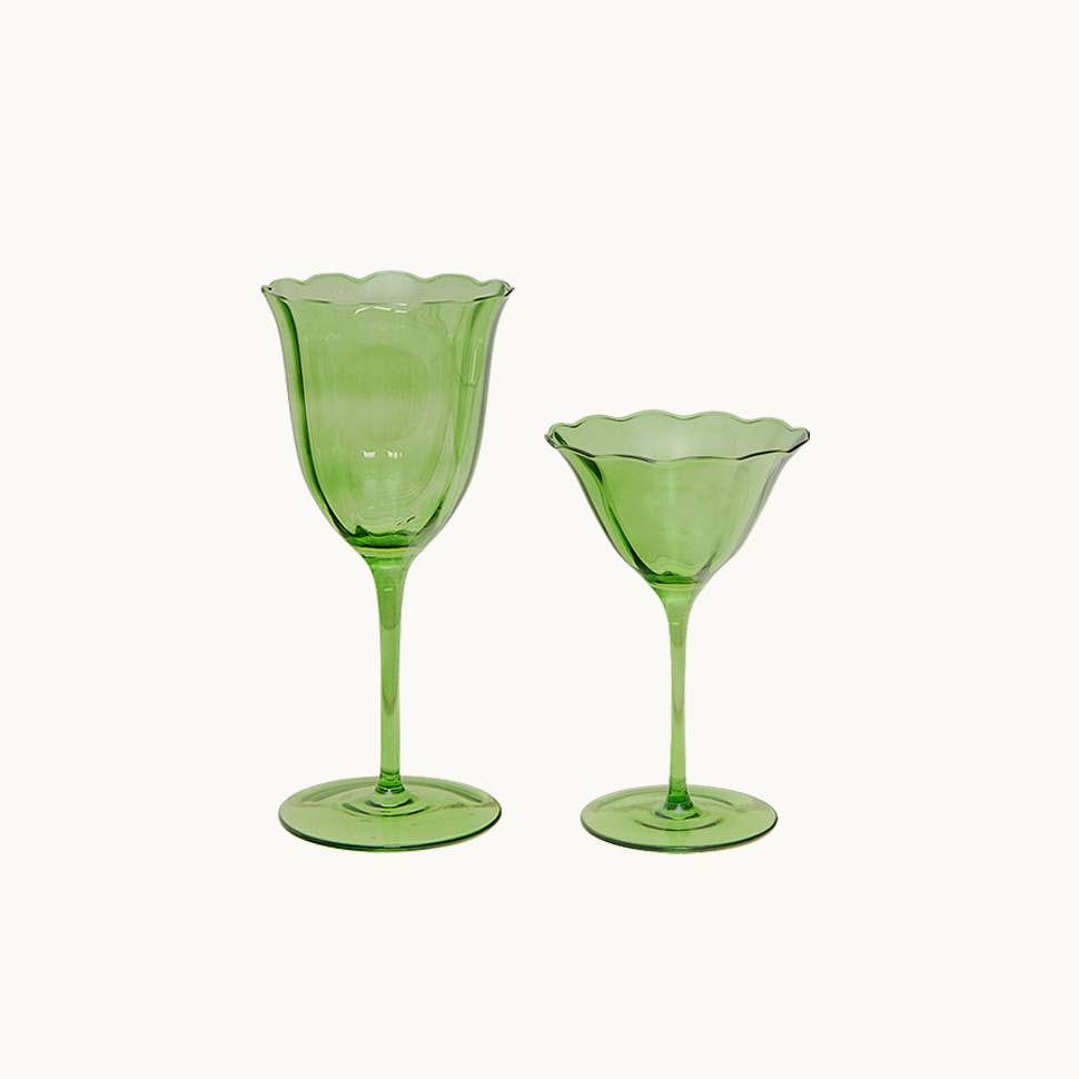 Lily Green Wines Glass Set (set of 4)