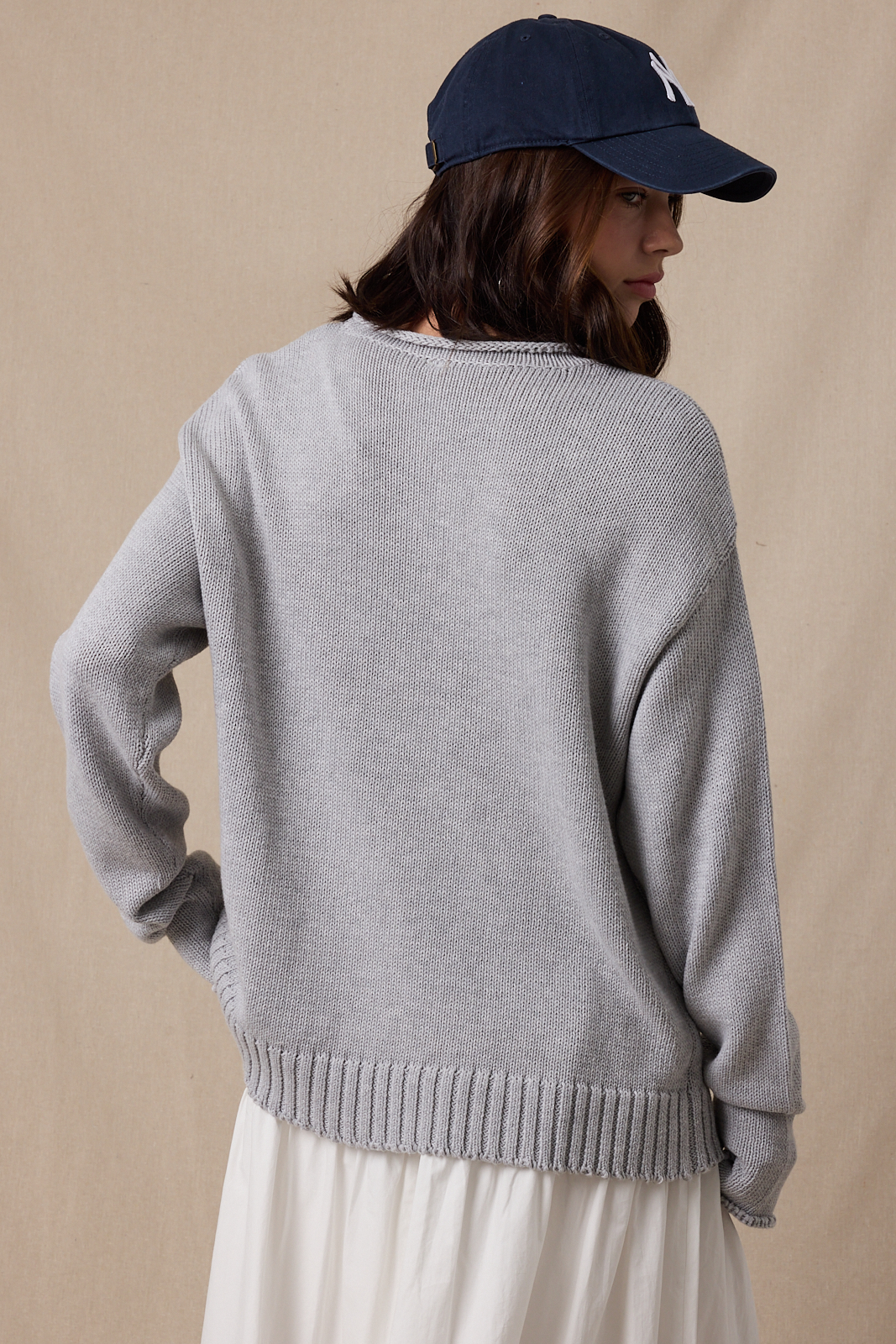 American Flag Sweater - Grey