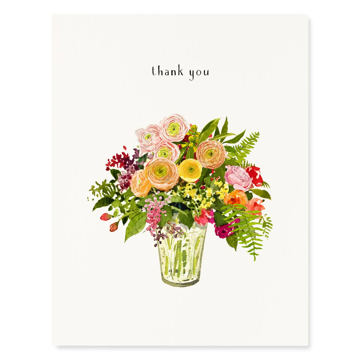 Sunrise Bouquet - Thank You Greeting Card - Flowers