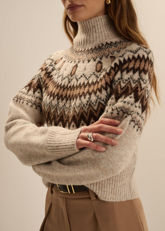 The Chalet Sweater - Cream Espresso - Favorite Daughter