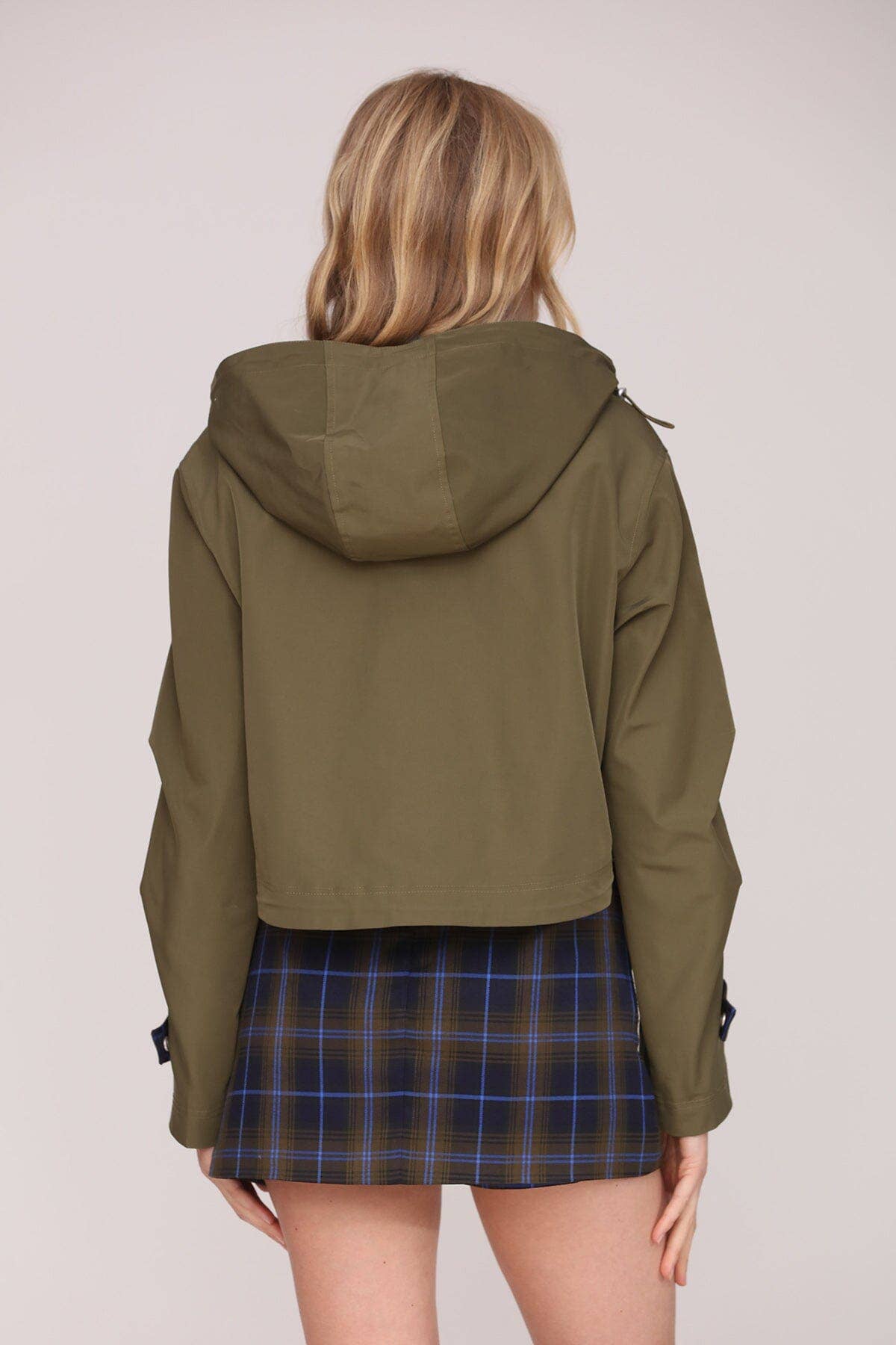 Cropped Anorak Rain Jacket - Military