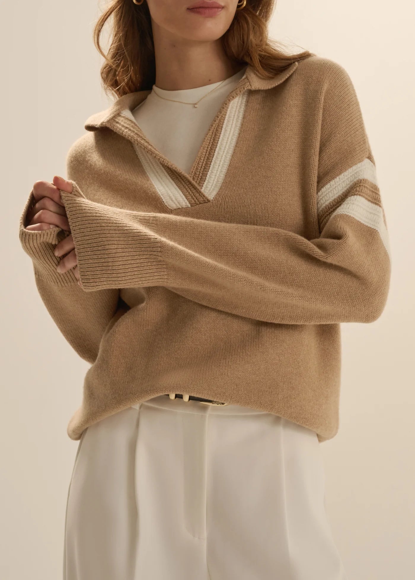 The Grace Sweater - Camel Ivory - Favorite Daughter