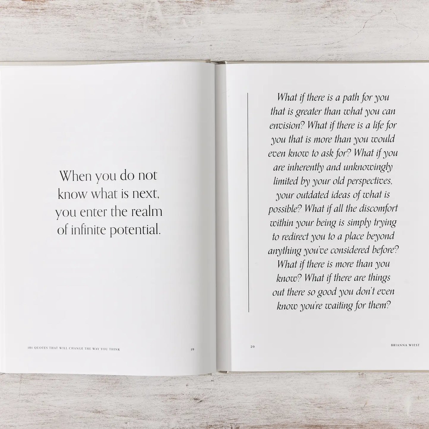 HARDCOVER 101 Quotes That Will Change the Way You Think - Table Book by Brianna Wiest