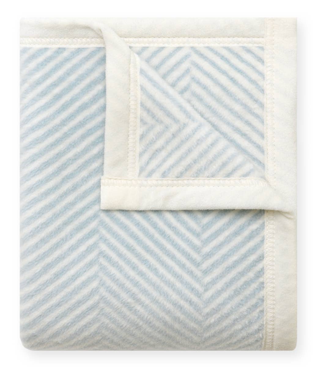 Harborview Herringbone Sky Mini Blanket - Chappywrap