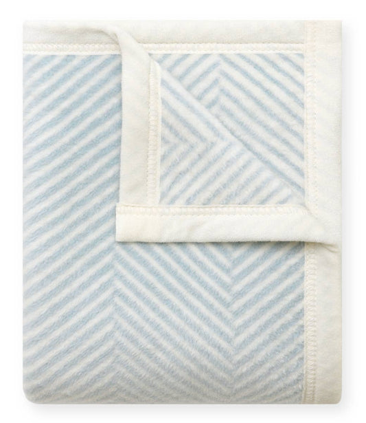 Harborview Herringbone Sky Mini Blanket - Chappywrap