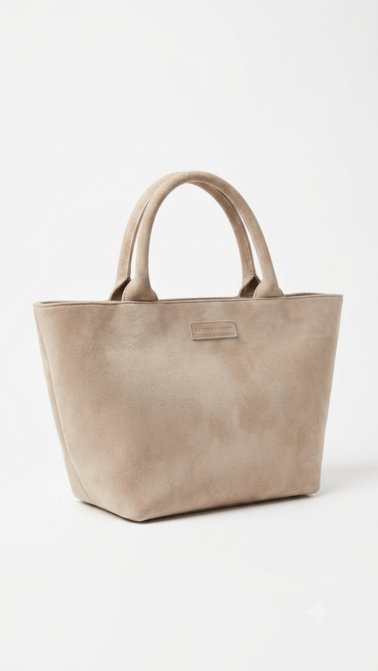 Suede Classic Tote Bag - Taupe