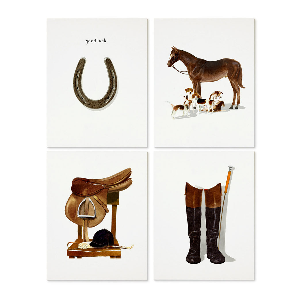 Equine Note Set - Boxed Equestrian Horse Greeting Cards - Felix Doolittle