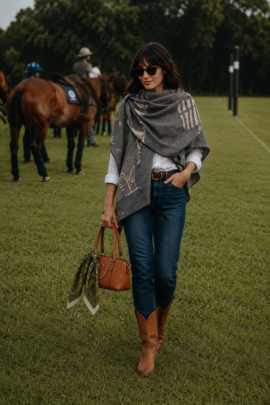 Green Stirrup Loop Scarf