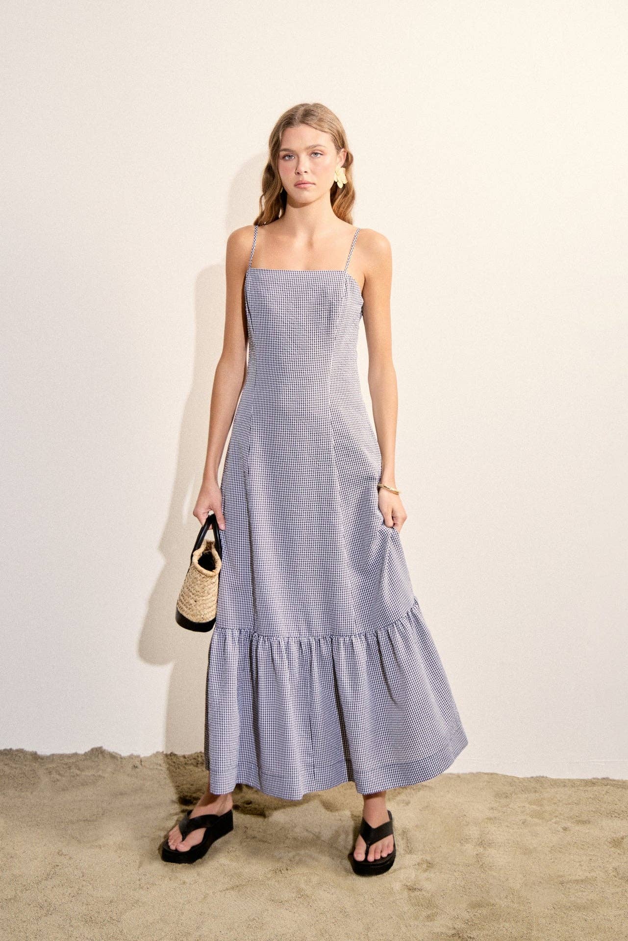 Gingham Maxi Dress - English Factory
