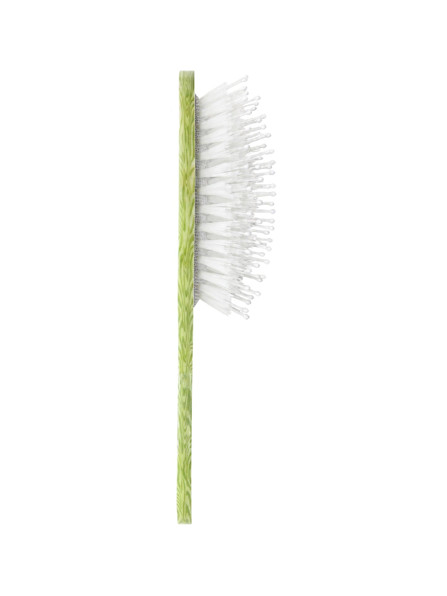 Hand-painted Green Sakura Blossom Hair Brush