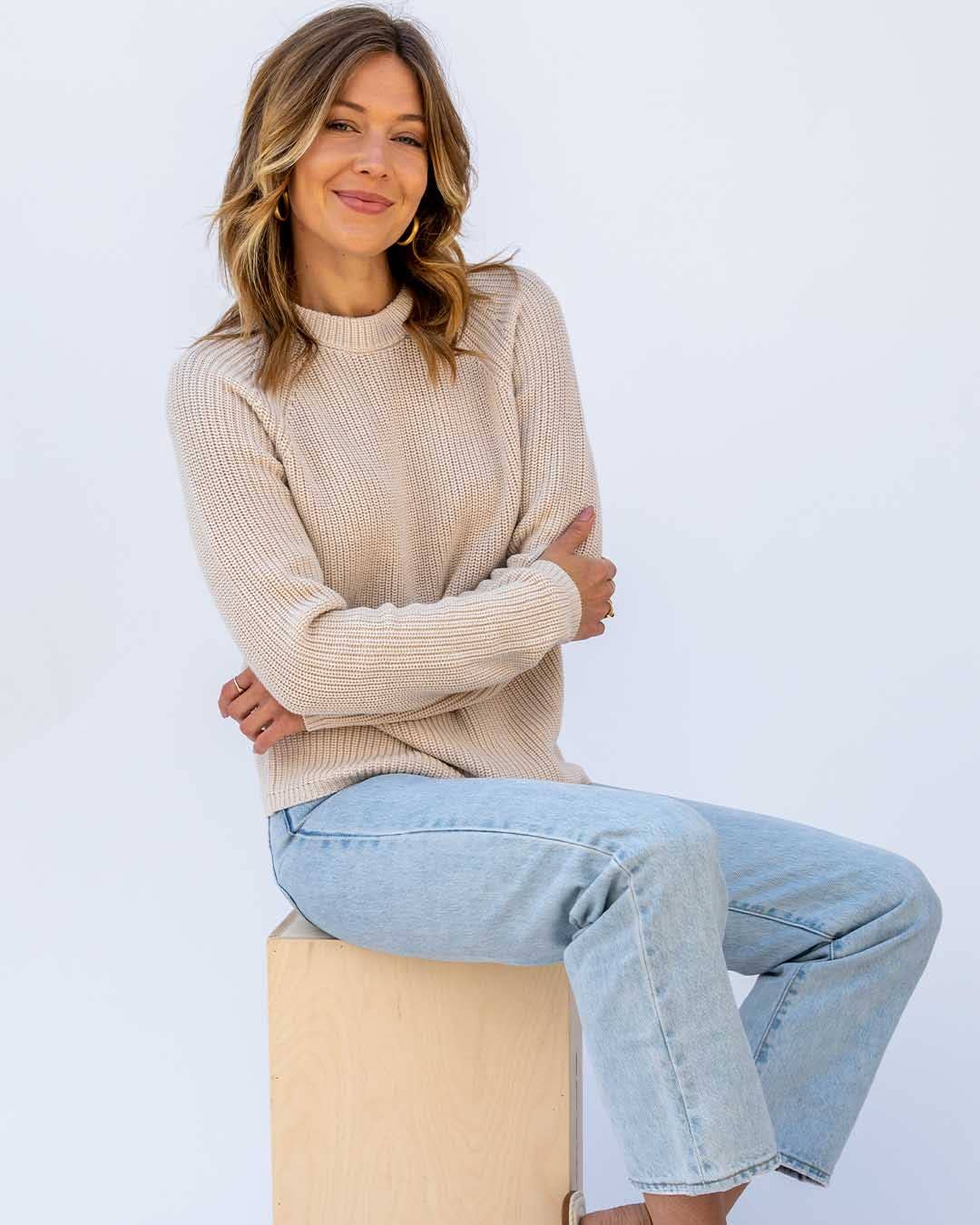 Cotton Fisherman Crew - Oatmeal