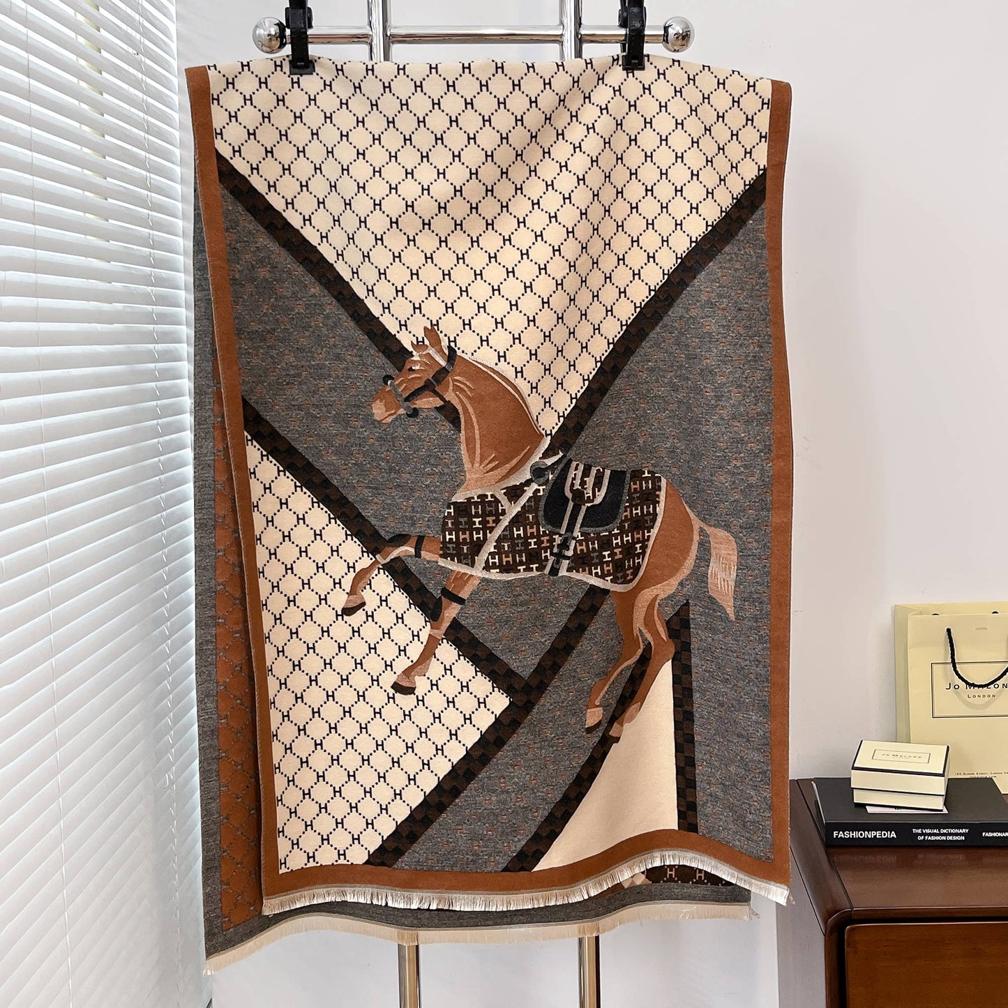 Equestrian Brown Giddy Up Reversible Wrap