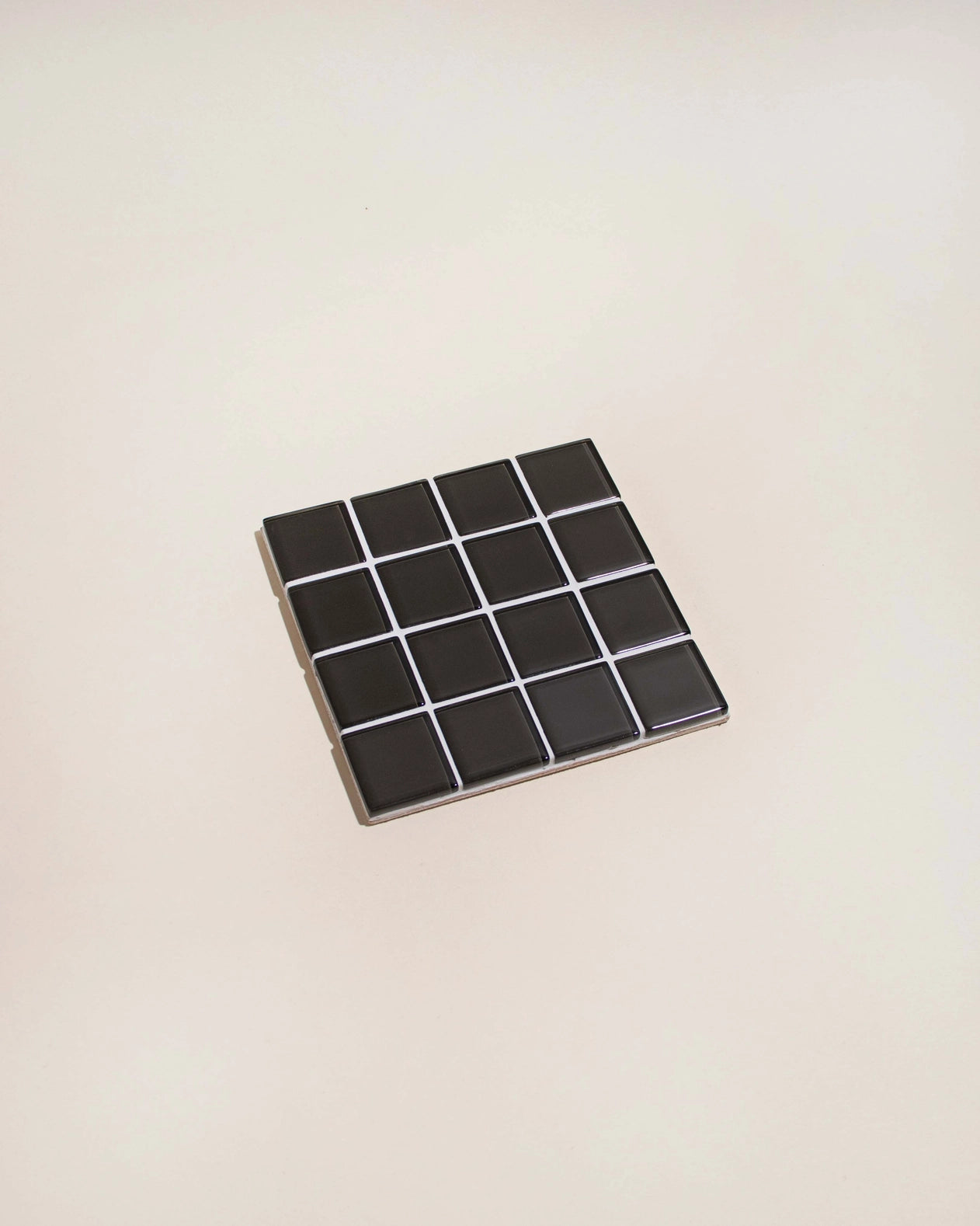 Glass Tile Coaster - Black - Subtle Art Studios