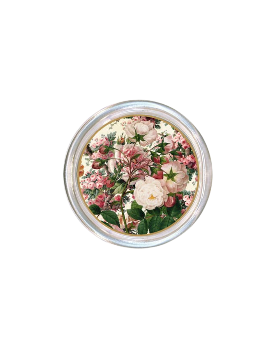 Pink and Green Flowers Bouquet Coaster