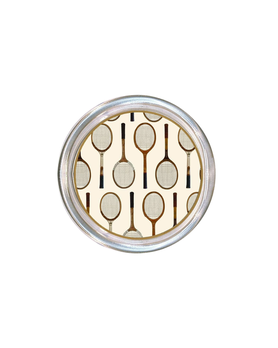 Antique Tennis Racket Pattern Ivory