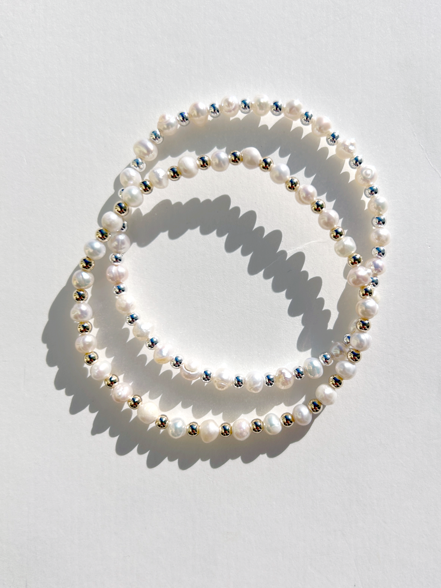 Stretchy Elley Stretchy Pearl Bracelet - SILVER - Kaylie Dawn