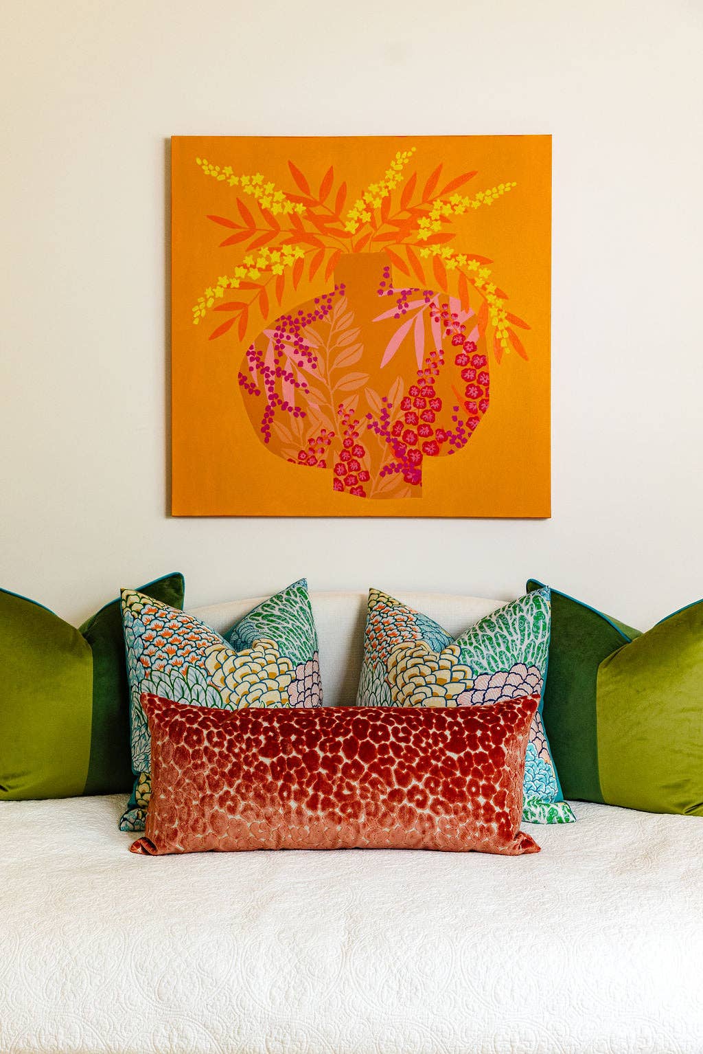 Madison Pillow - Burnt Orange Leopard