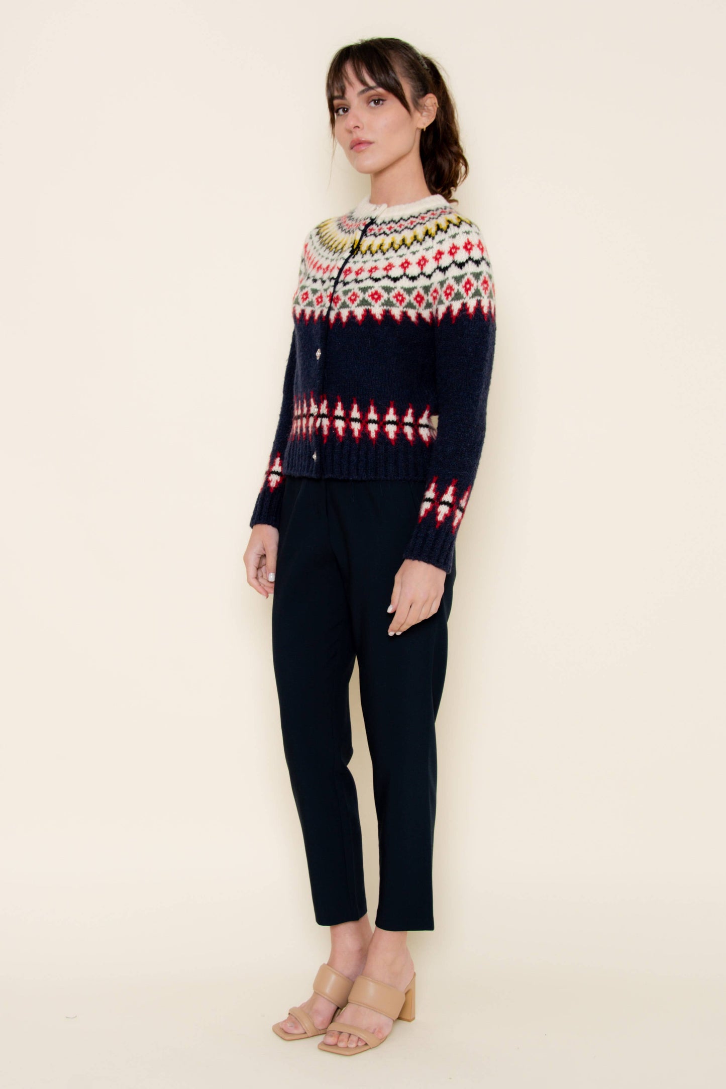 Fair Isle Button Down Sweater