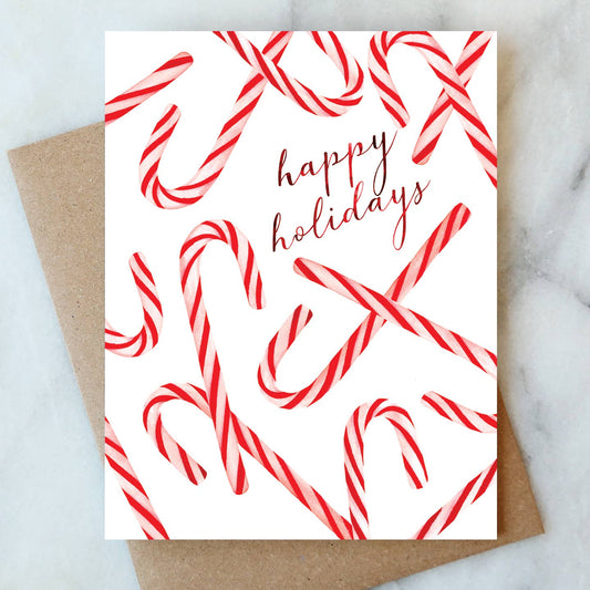 Candy Canes Greetings Card - Abigail Jayne Design