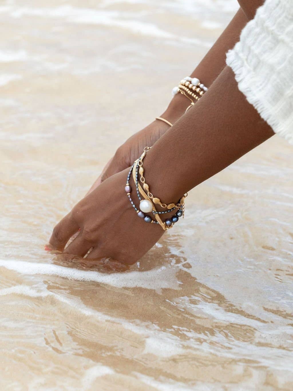 Gold Filled Seashell Chain Bracelet