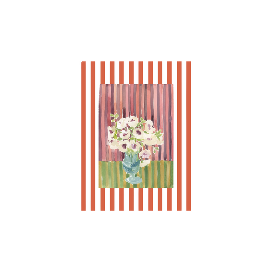 Striped Floral Print - Orange - Tara Roma Gill