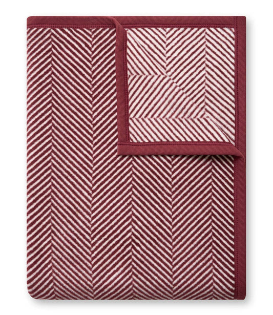 Harborview Herringbone Maroon Blanket - Chappywrap