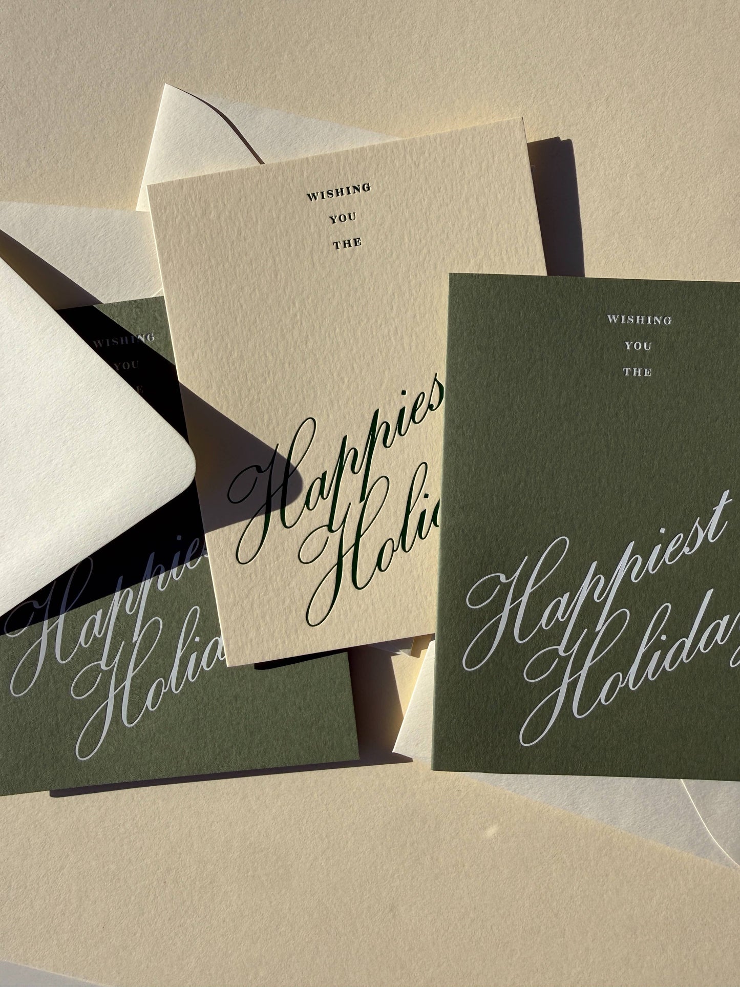 Happiest Holidays Greeting Card - Cream