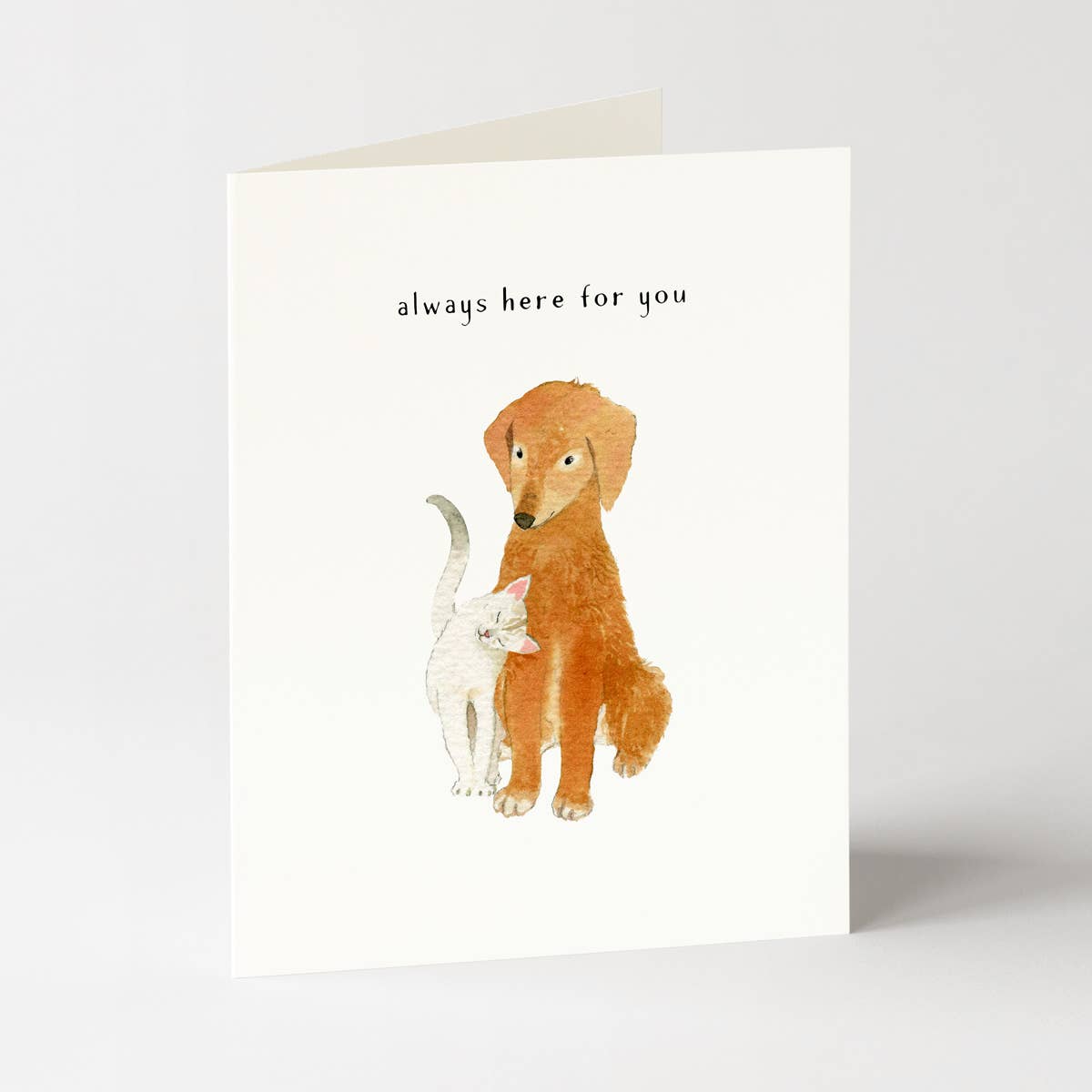 Friend in Need - Get Well Greeting Card - Dog Cat