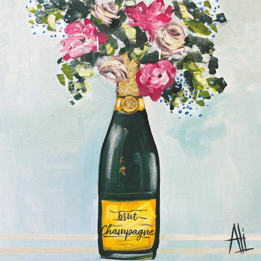 Champagne Bottle Paper Napkins