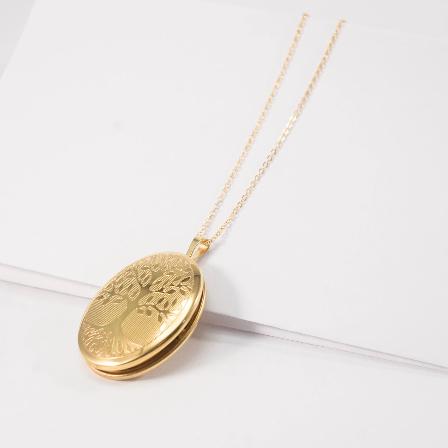 Tree of Life Gold Filled Locket Necklace - JoeLuc