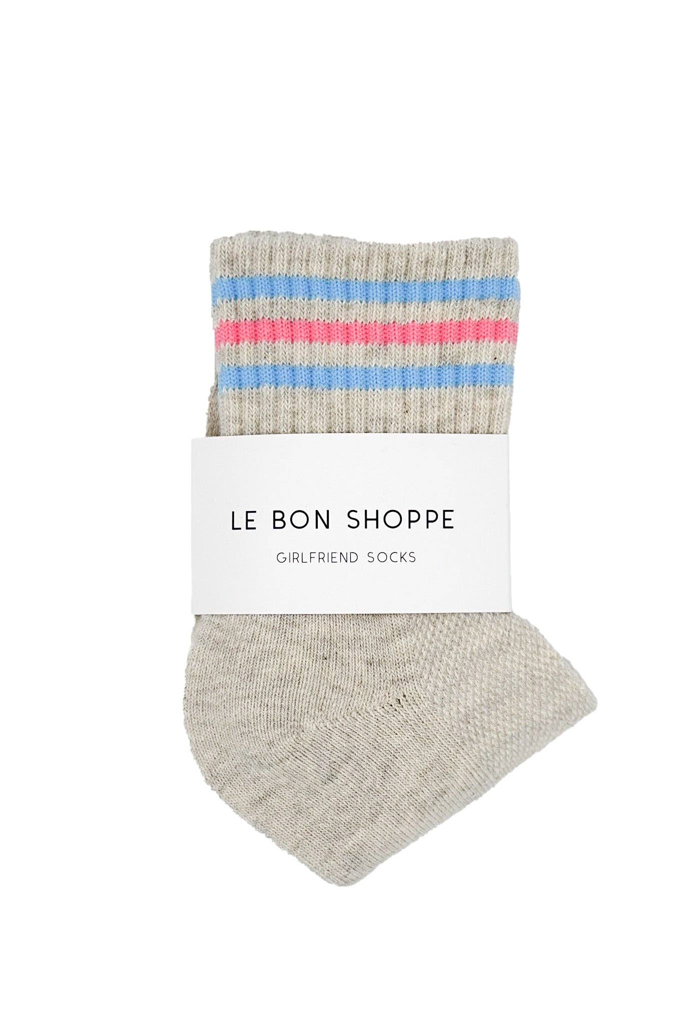 Girlfriend Socks - Grey, Blue, Pink