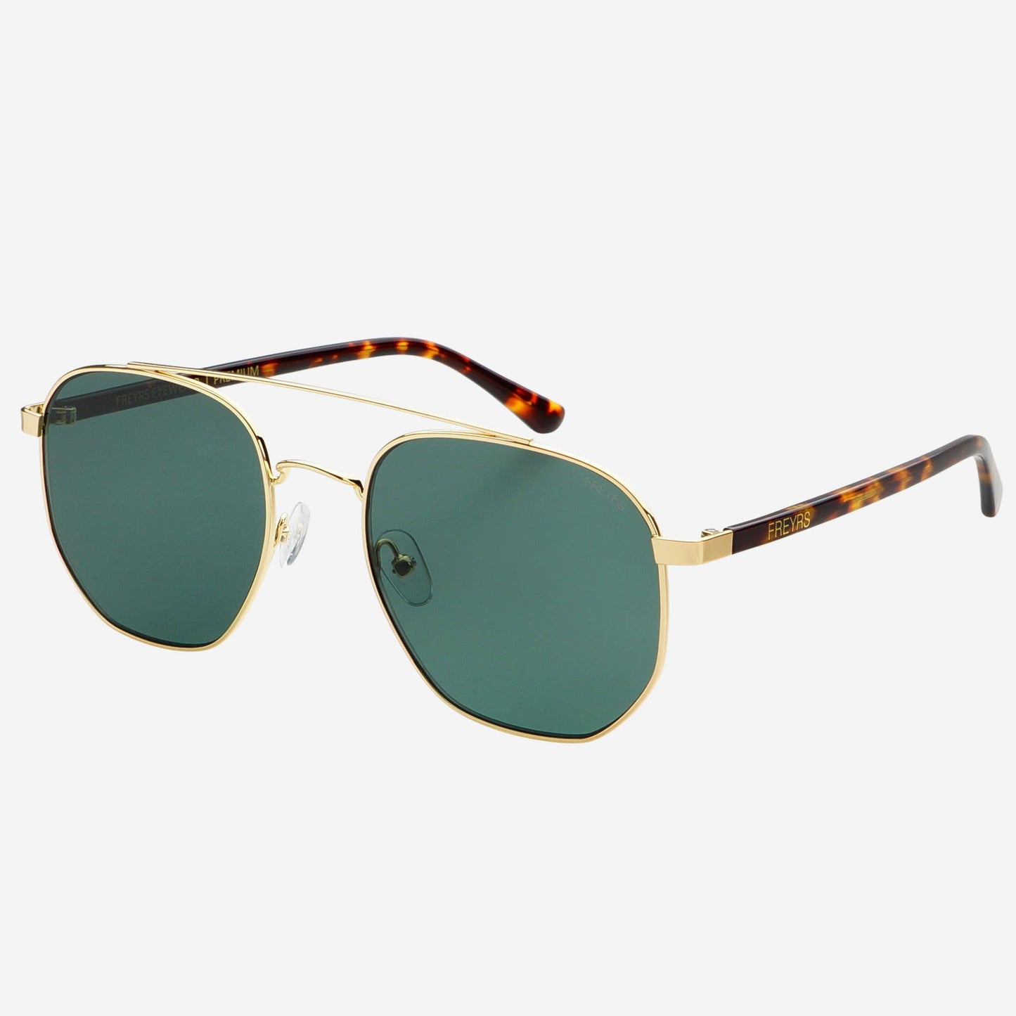 Austin Unisex Sunglasses - Gold + Green - FREYRS