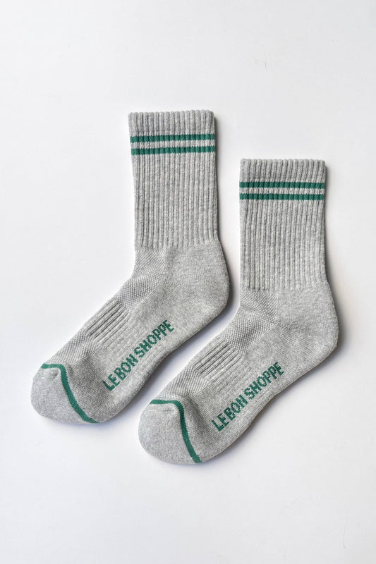 Boyfriend Socks - Light Grey