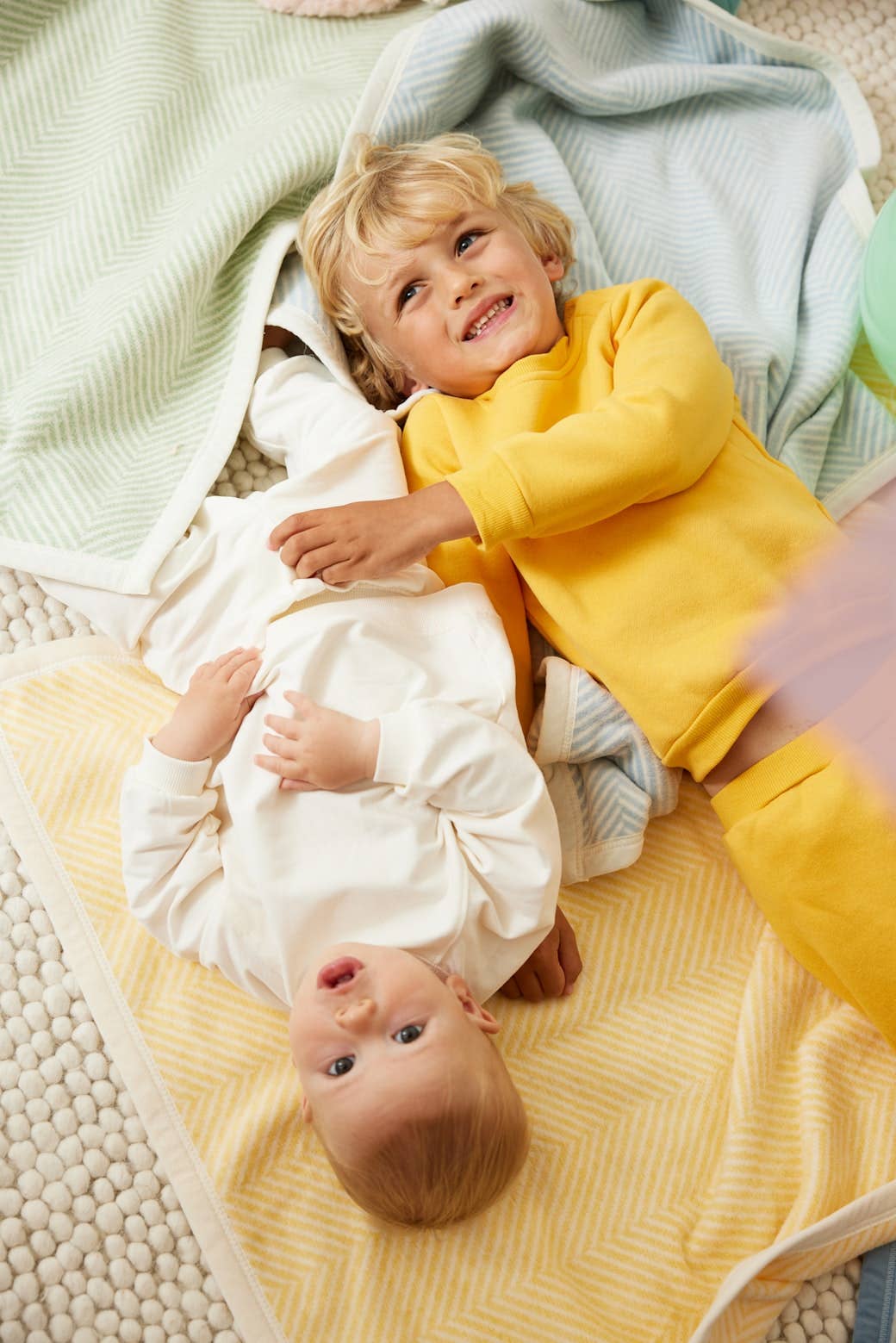 Harborview Herringbone Butter Yellow Mini Blanket - Chappywrap