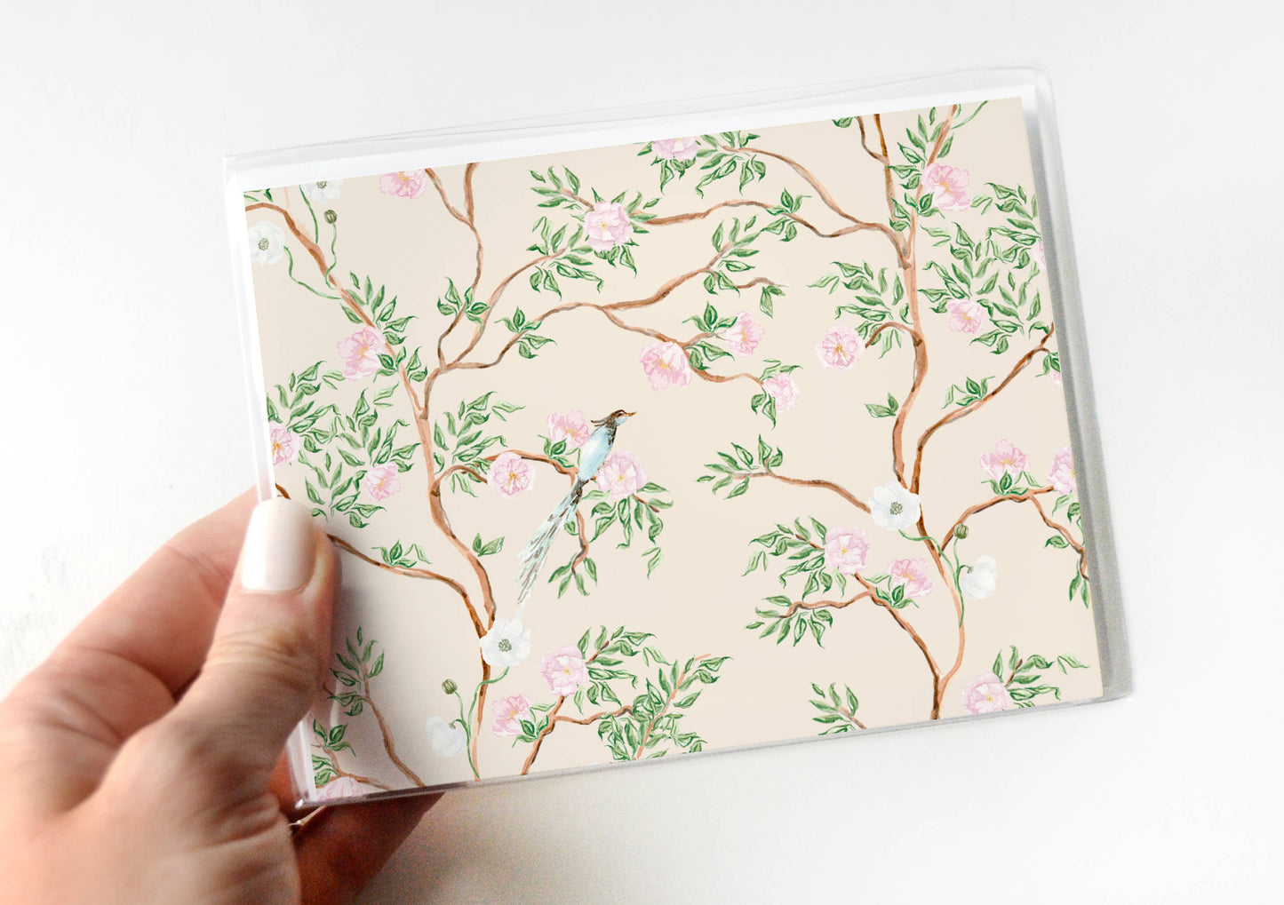 Blush Chinoiserie Notecards -  Set of 8