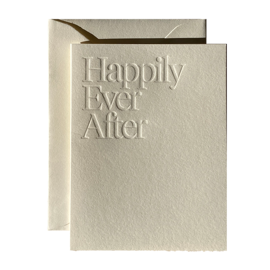 Happily Ever After Greeting Card - Cream