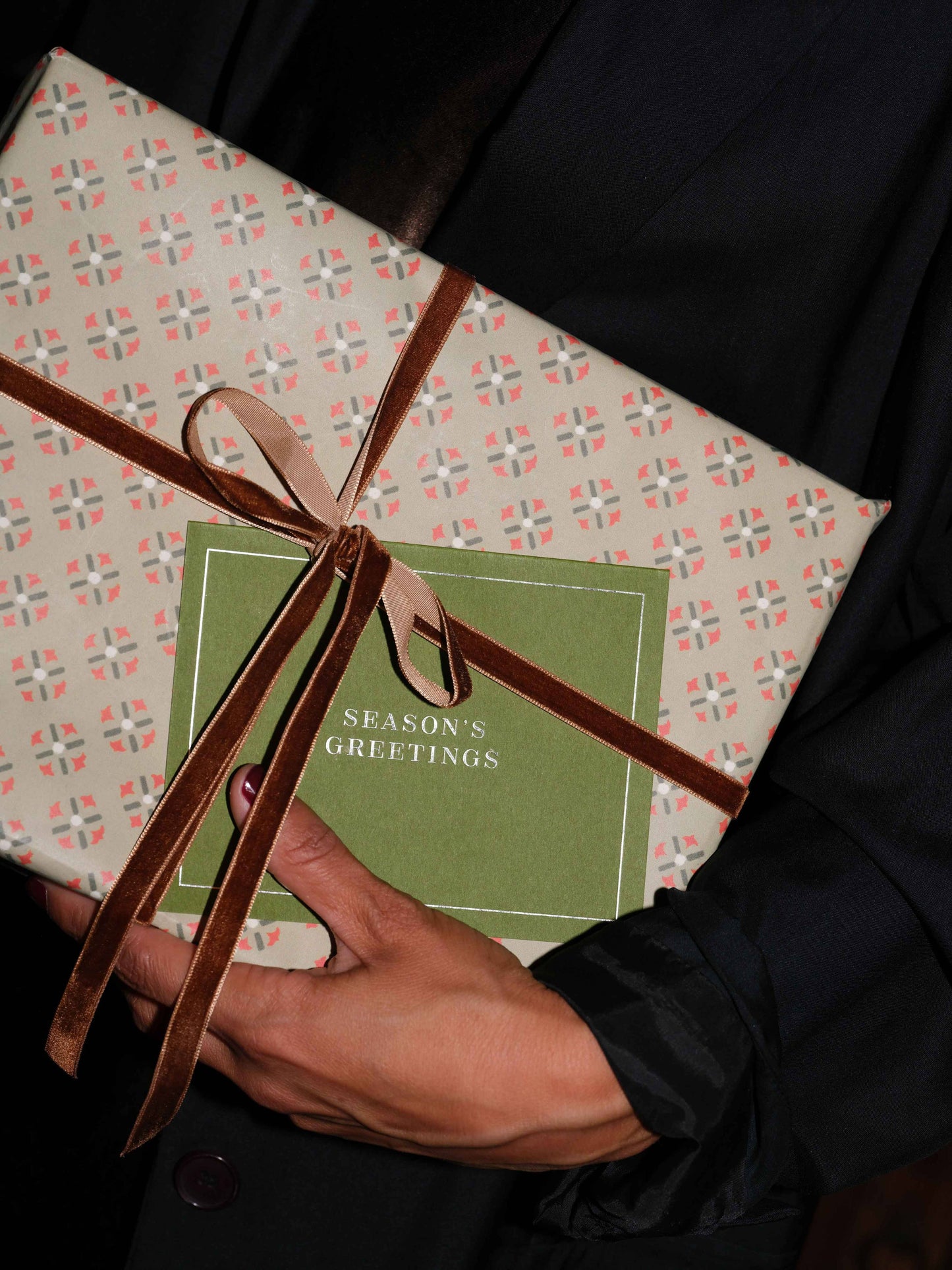 Season's Greetings Greeting Card - Mulberry