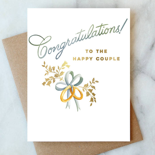 Wedding Rings Greeting Card - Abigail Jayne Design