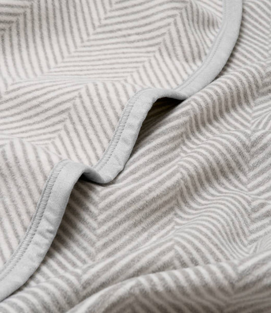 Harborview Herringbone Light Grey Blanket - Original
